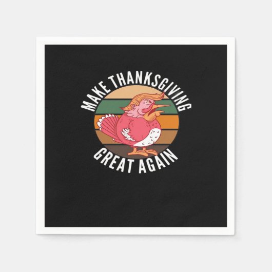 感謝祭を再素晴らしびトランプキンにする – Hallowee スタンダードカクテルナプキン (正面)