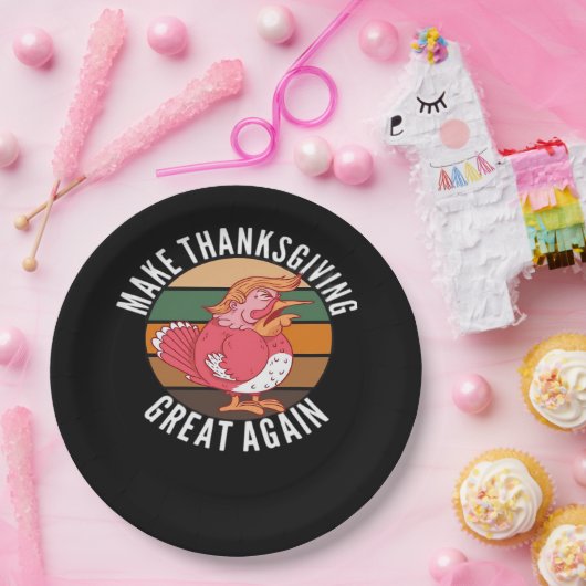 感謝祭を再素晴らしびトランプキンにする – Hallowee ペーパープレート (パーティー)