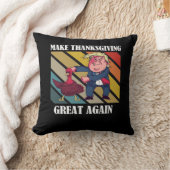 感謝祭を再素晴らしびトランプキンにする – Sloth & S クッション (ブランケット)