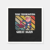 感謝祭を再素晴らしびトランプキンにする – Sloth & S スタンダードカクテルナプキン (正面)