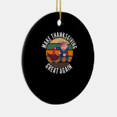 感謝祭を再素晴らしびトランプキンに作る – おもしろい Tur セラミックオーナメント (右)