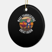 感謝祭を再素晴らしびトランプキンに作る – おもしろい Tur セラミックオーナメント (左)