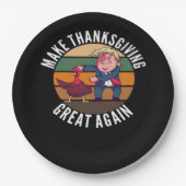 感謝祭を再素晴らしびトランプキンに作る – おもしろい Tur ペーパープレート (正面)