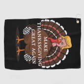 感謝祭を再素晴らしびトランプ2024 ゴルフタオル (横)