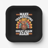 感謝祭を再素晴らしびトランプ2024 ペーパープレート (正面)