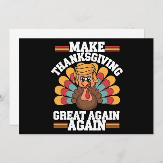 感謝祭を再素晴らしびトランプ2024 招待状 (正面/裏面)