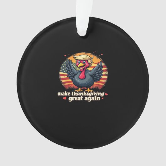 感謝祭を再素晴らし度する感謝祭クラシック オーナメント (正面)