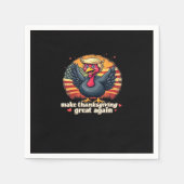 感謝祭を再素晴らし度する感謝祭クラシック スタンダードカクテルナプキン (正面)