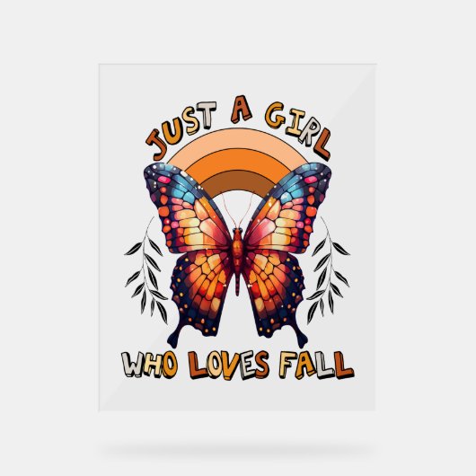 感謝祭を愛する少女に過ぎない秋 アクリルサイン (正面)