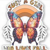 感謝祭を愛する少女に過ぎない秋 シール (正面)