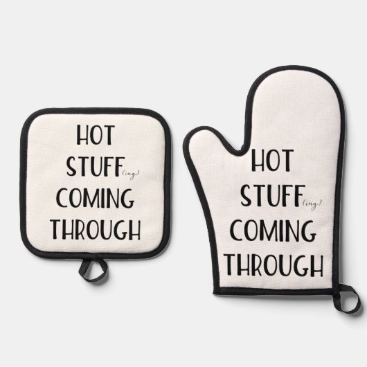 感謝祭を来通して熱い詰めおもしろい物 鍋つかみ&鍋敷きセット (正面)