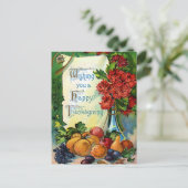 「感謝祭を祈る」ヴィンテージ シーズンポストカード (スタンド正面)