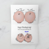 感謝祭を笑わせているブタ シーズンカード (内部)