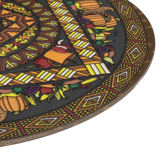 感謝祭アイコンガラスのカッティングボード カッティングボード (角)