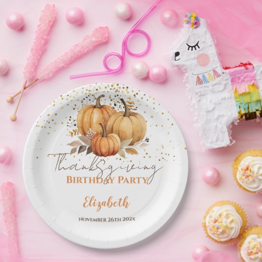 感謝祭アダルトバースデーパーティー ペーパープレート (パーティー)
