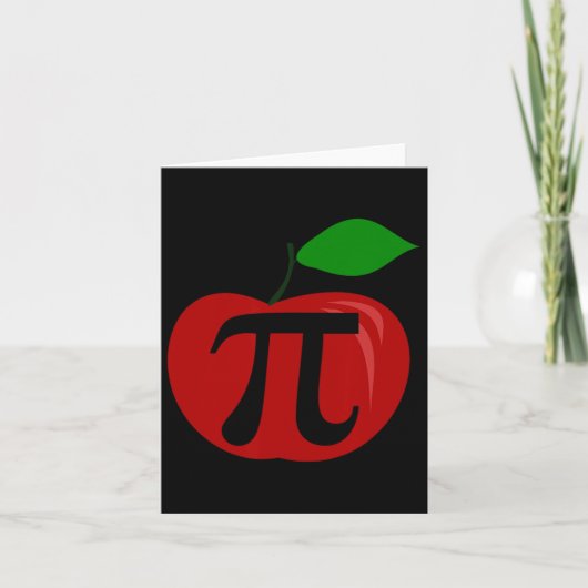 感謝祭アップルパイおもしろい恋人パイ日Math Tea カード (正面)