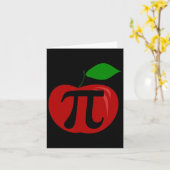 感謝祭アップルパイおもしろい恋人パイ日Math Tea カード (黄色い花)
