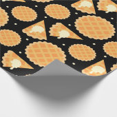 感謝祭アップルパイデザートパターン(の模様が)ある食 ラッピングペーパー (角)