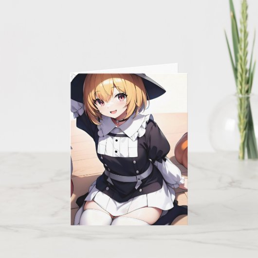 感謝祭アニメA - AI折り紙のホリデーカード シーズンカード (正面)