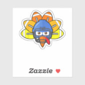 感謝祭アメリカンフットボール青年シャツ，トルコ シール (シート)