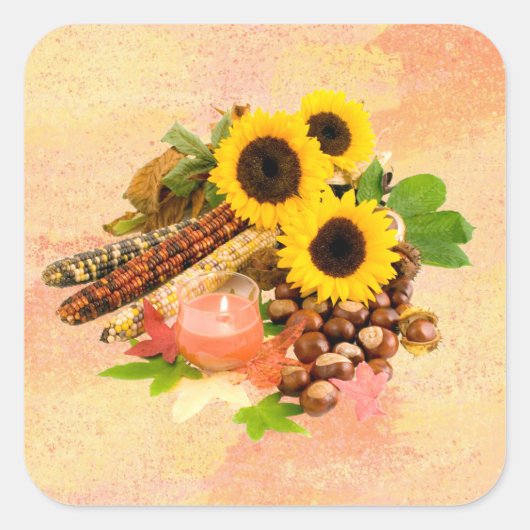 感謝祭アレイ1ステッカー スクエアシール (正面)