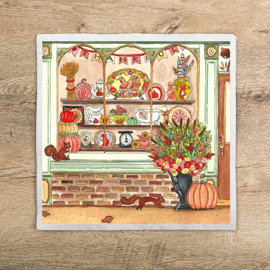 感謝祭アンティーク店 スタンダードカクテルナプキン