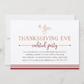 感謝祭イブカクテルパーティの招待状 招待状 (正面)