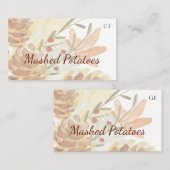 感謝祭イベントケータリングディッシュプレイスカード プレイスカード (正面/裏面)