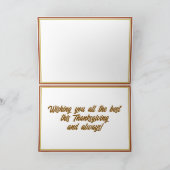 感謝祭インディアンガールダック シーズンカード (内部)