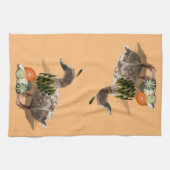 感謝祭インディアンダック キッチンタオル (横)