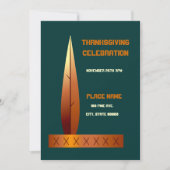 感謝祭インディアンヘッド招待状 招待状 (正面)