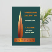 感謝祭インディアンヘッド招待状 招待状 (スタンド正面)