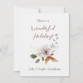 感謝祭ウィッシュホリデーパンプキンウォーターカラー ノートカード (裏面)