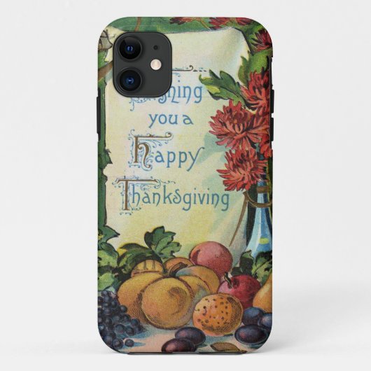 感謝祭ウィッシュボーンフルーツ花瓶の花 Case-Mate iPhoneケース (裏面)