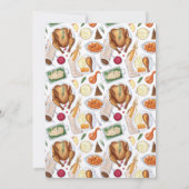 感謝祭ウォーターカラーターキーディナー招待状 招待状 (裏面)