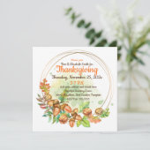 感謝祭ウォーターカラーナッツ招待状 招待状 (スタンド正面)