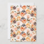 感謝祭ウォーターカラーフローラカボチャ招待状 招待状 (裏面)