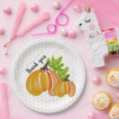 感謝祭エキゾチックな水の色かぼちゃありがとう ペーパープレート (パーティー)