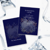 感謝祭エレガントかぼちゃのフローラディナーカスタム 招待状