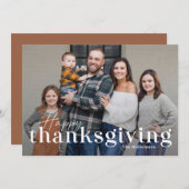 感謝祭エレガントのフォトカードをミックス シーズンカード (正面/裏面)
