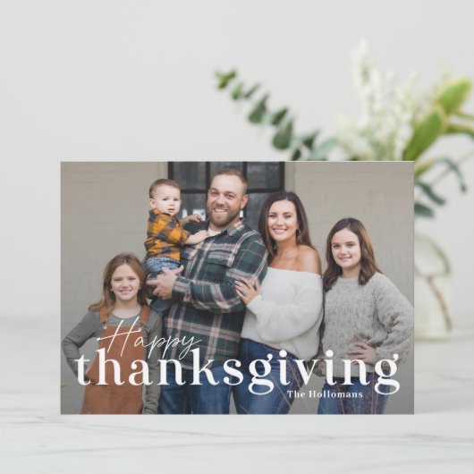 感謝祭エレガントのフォトカードをミックス シーズンカード (スタンド正面)