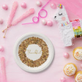 感謝祭エレガントのリース紅葉 ペーパープレート (パーティー)