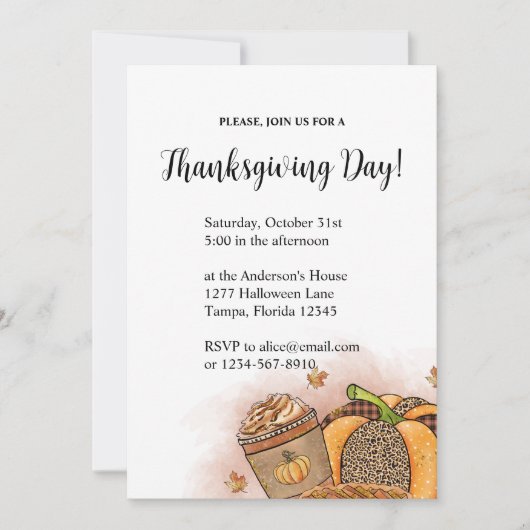 感謝祭エレガントの日 招待状 (正面)