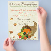 感謝祭エレガントコミュニティイベントディナーラッフル チラシ (手)