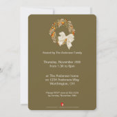 感謝祭エレガントディナーパーティの招待状10 招待状 (裏面)