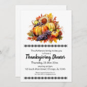 感謝祭エレガントディナー 招待状 (正面/裏面)