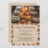 感謝祭エレガントディナー 招待状 (正面/裏面)