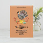 感謝祭エレガントパーティの招待状カード 招待状 (スタンド正面)