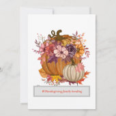 感謝祭エレガントメニュー 招待状 (裏面)