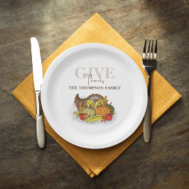 感謝祭エレガント与え感謝してい秋 ペーパープレート